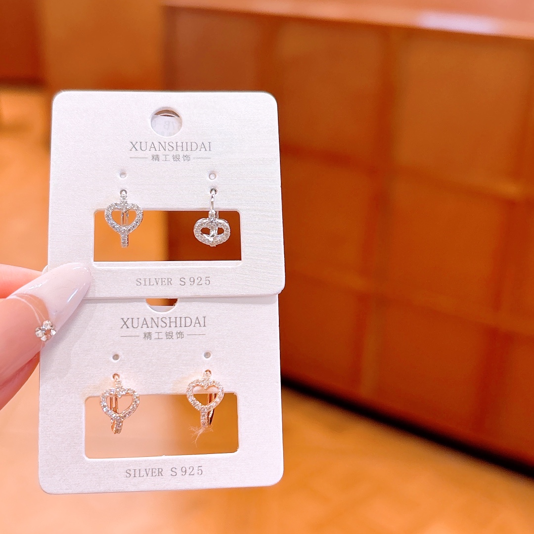 925 Silver Ear Cuffs Sweet Office Silver