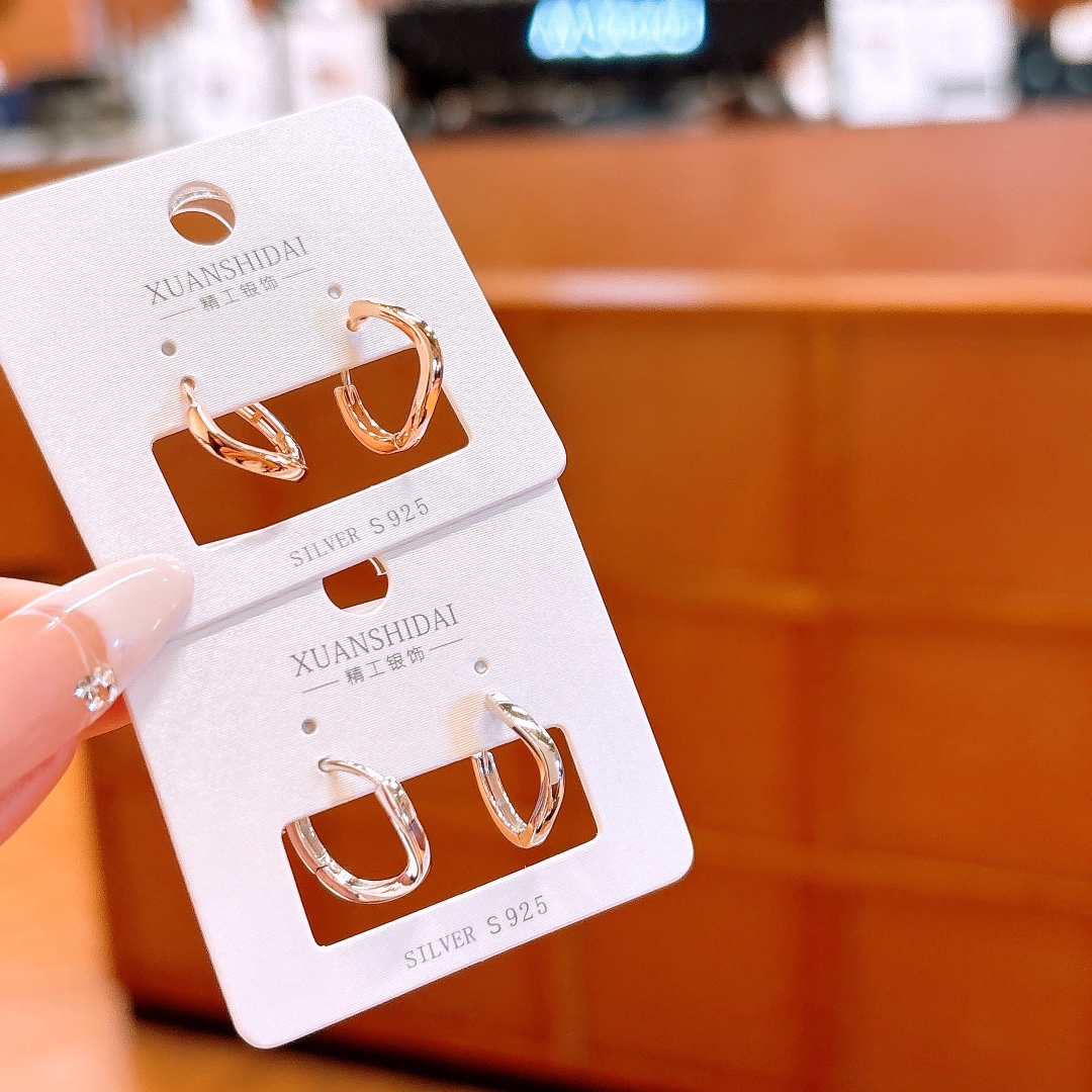 Nickel Free Silver Ear Cuffs Delicate Valentine's Day Silver