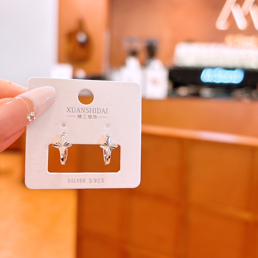 High Polish Silver Ear Cuffs Ultra Minimal New Year Gold