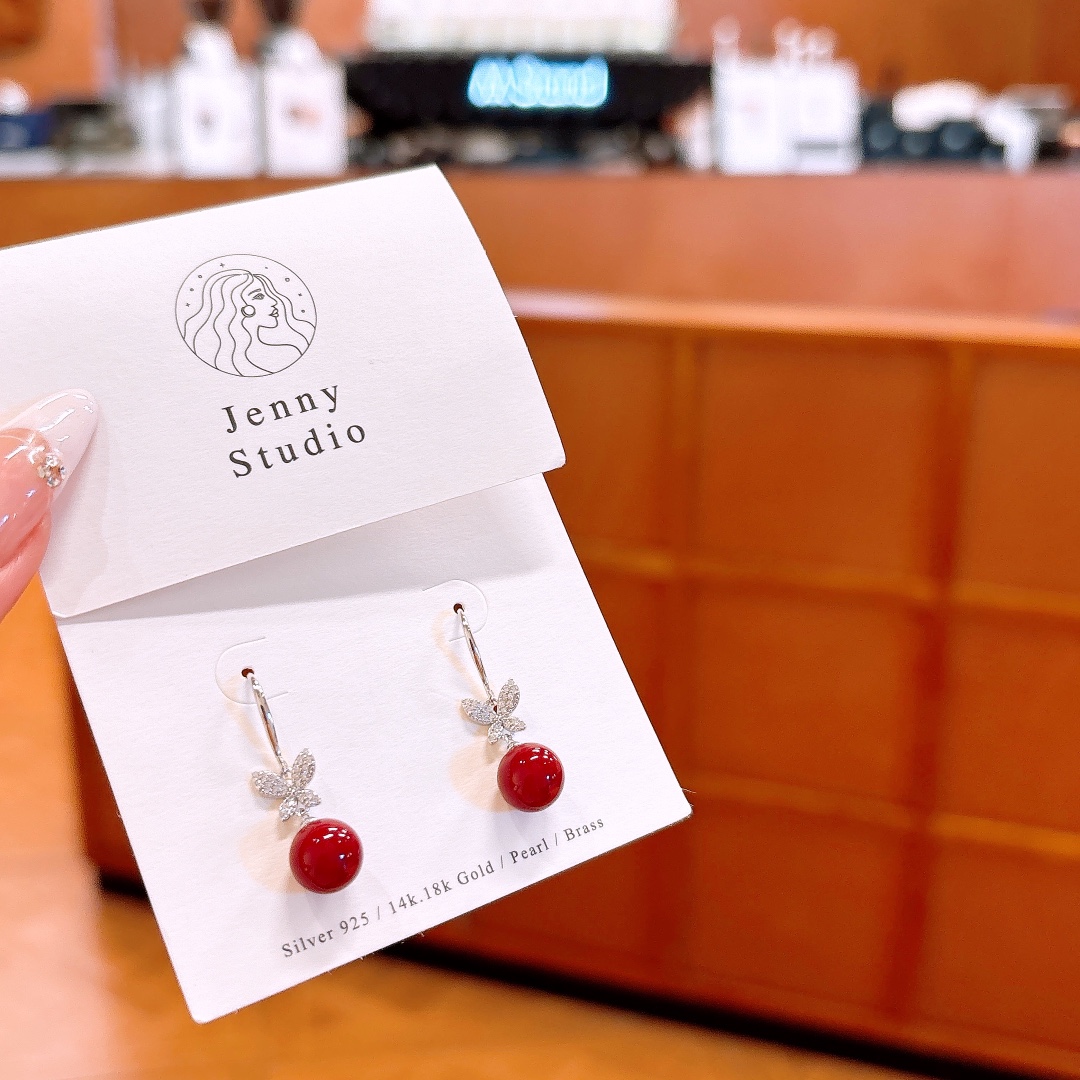 Feinsilber Ohrhänger & Fadenohrringe Verspielt Geschenk für sie Gold