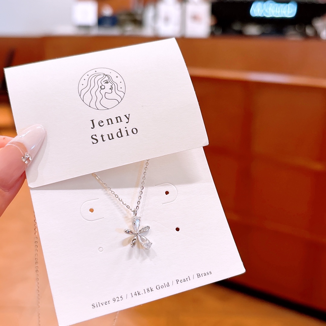 アーティスティック低アレルギー銀ネックレスゴールド 新年