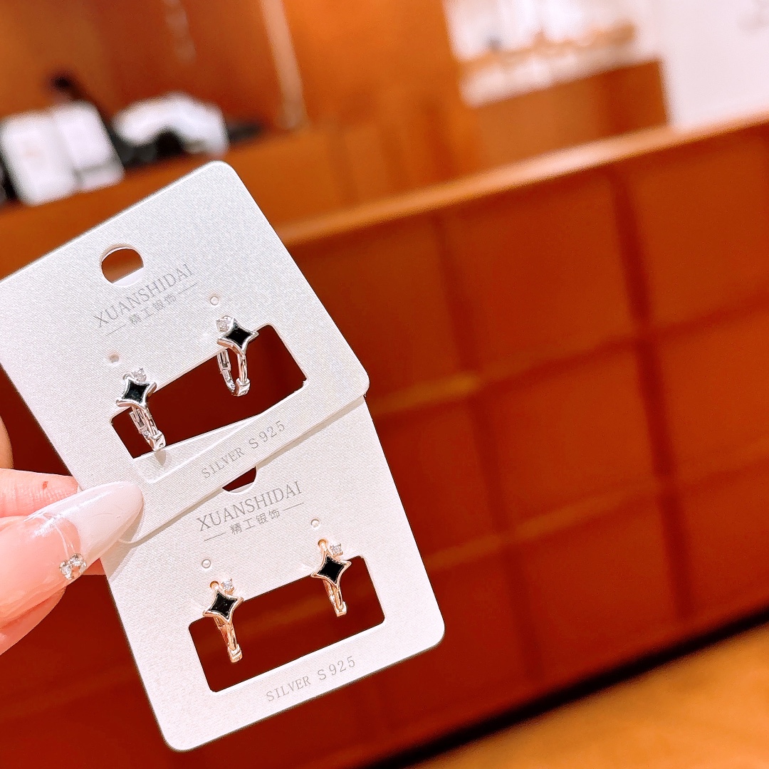 925 Silver Ear Cuffs Minimalist Spring Festival Silver