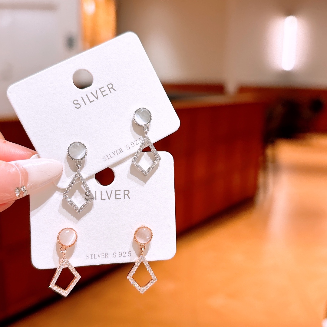 Solid Silver Earrings Girly Workplace Gold