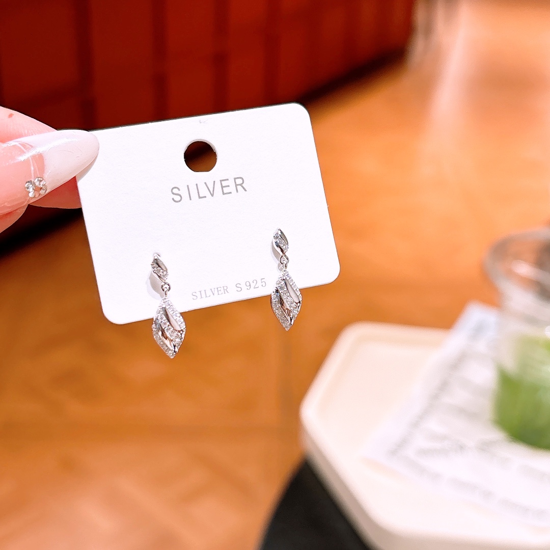 High Polish Silver Earrings Cute New Year Silver