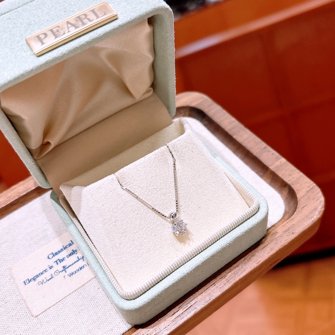 925 Silber Moissanit Kette Romantisch Jahrestag Silber