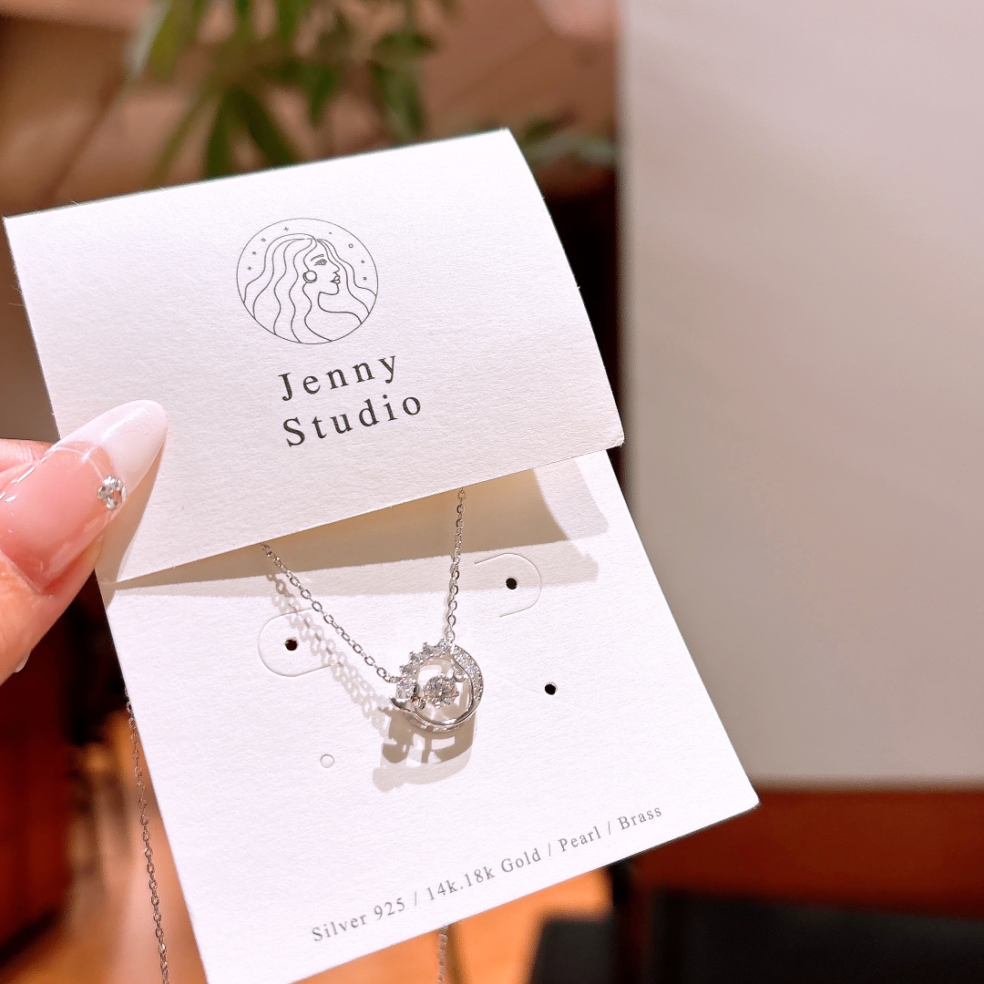 優しい高品質シルバーモアッサナイトネックレスシルバー 親友へのプレゼント