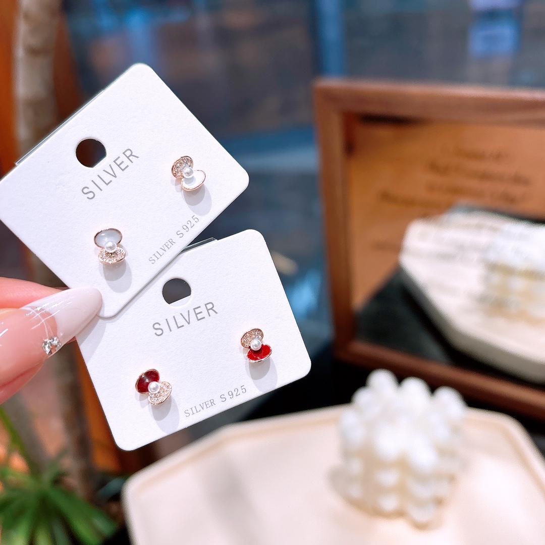 925 Silver Earrings Unique Proposal Gold