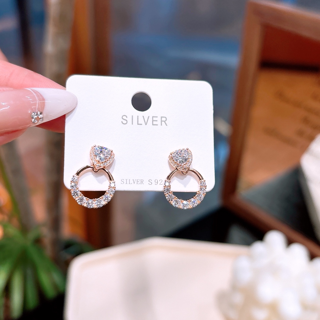 Hypoallergenic Silver Earrings Romantic Teacher's Day Gold