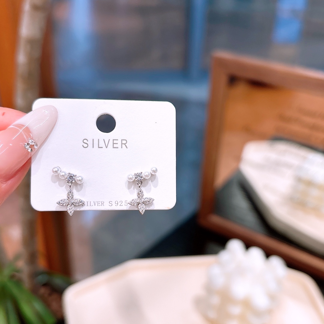 High Polish Silver Earrings Fashion Father's Day Silver