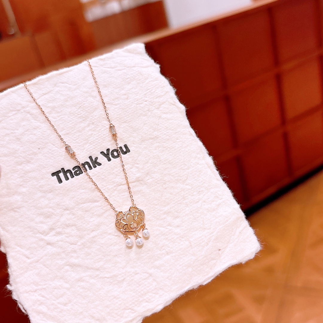 S925 Sterling Silver Hetian Jade Necklace Sweet Anniversary Silver