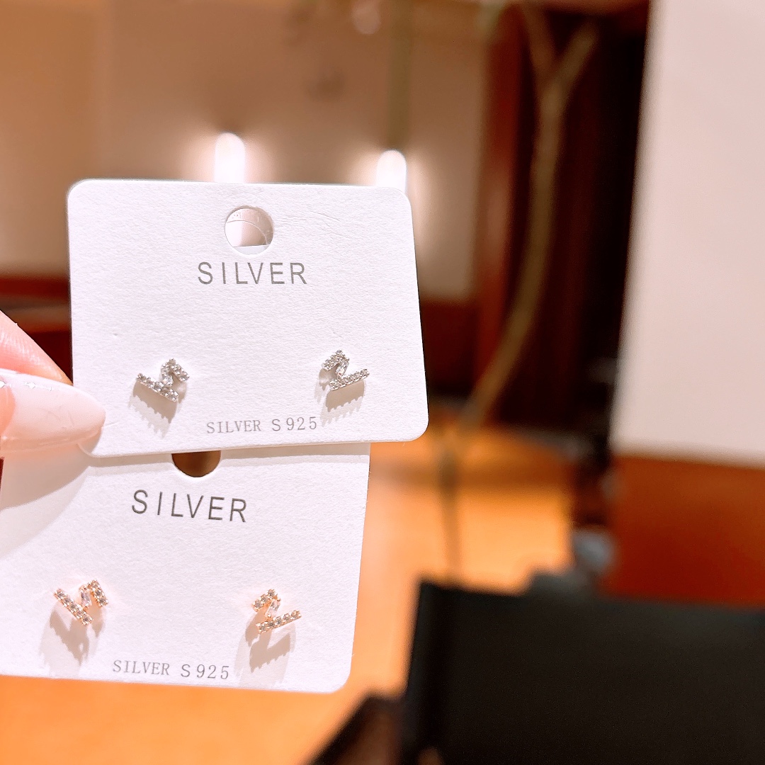 S925 Sterling Silver Earrings Girly Engagement Silver