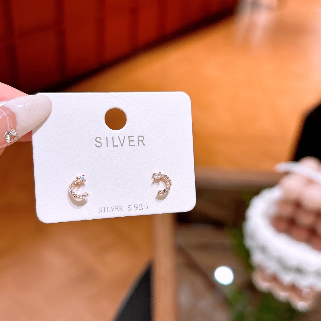 925 Silver Earrings Korean Style Confession Silver