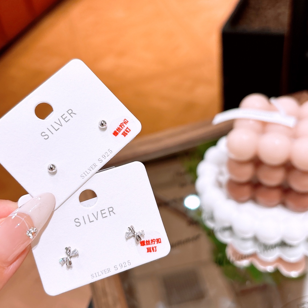 High Polish Silver Screw-back Studs Ultra Minimal Christmas Gold