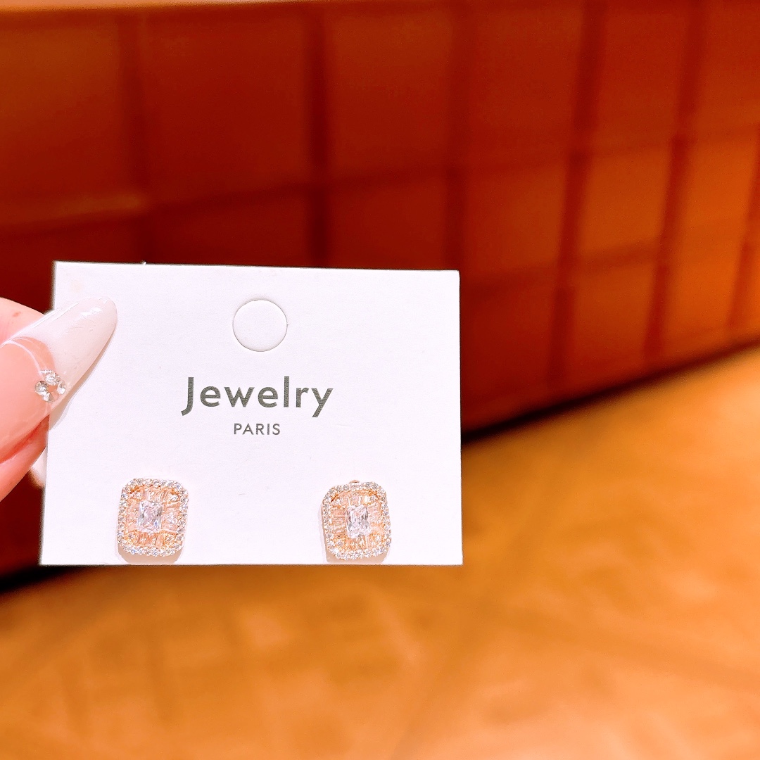 S925 Sterling Silver Earrings & Necklace Set Playful Christmas Gold