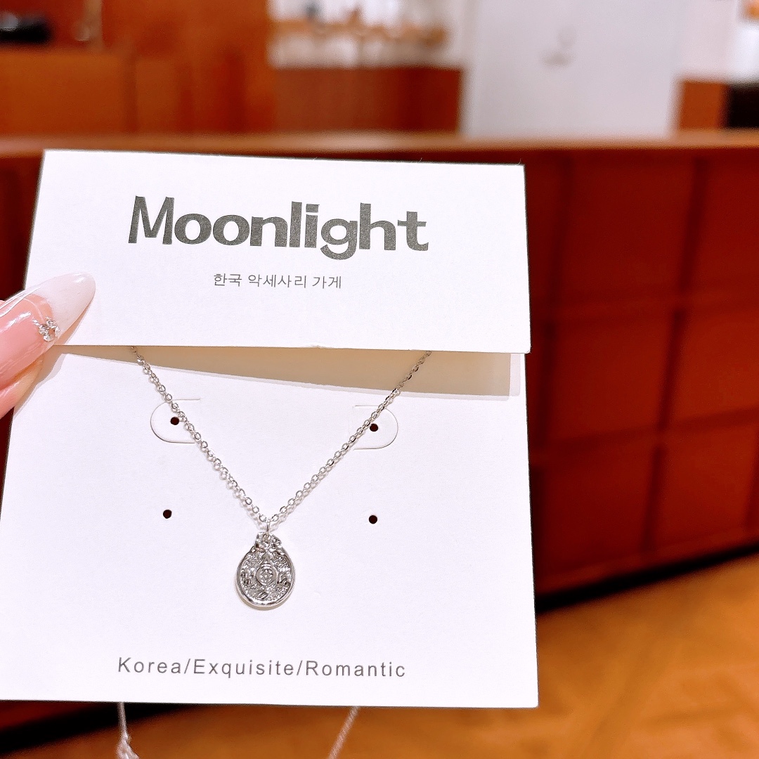 S925 Sterling Silver Necklace Ultra Minimal Travel Silver