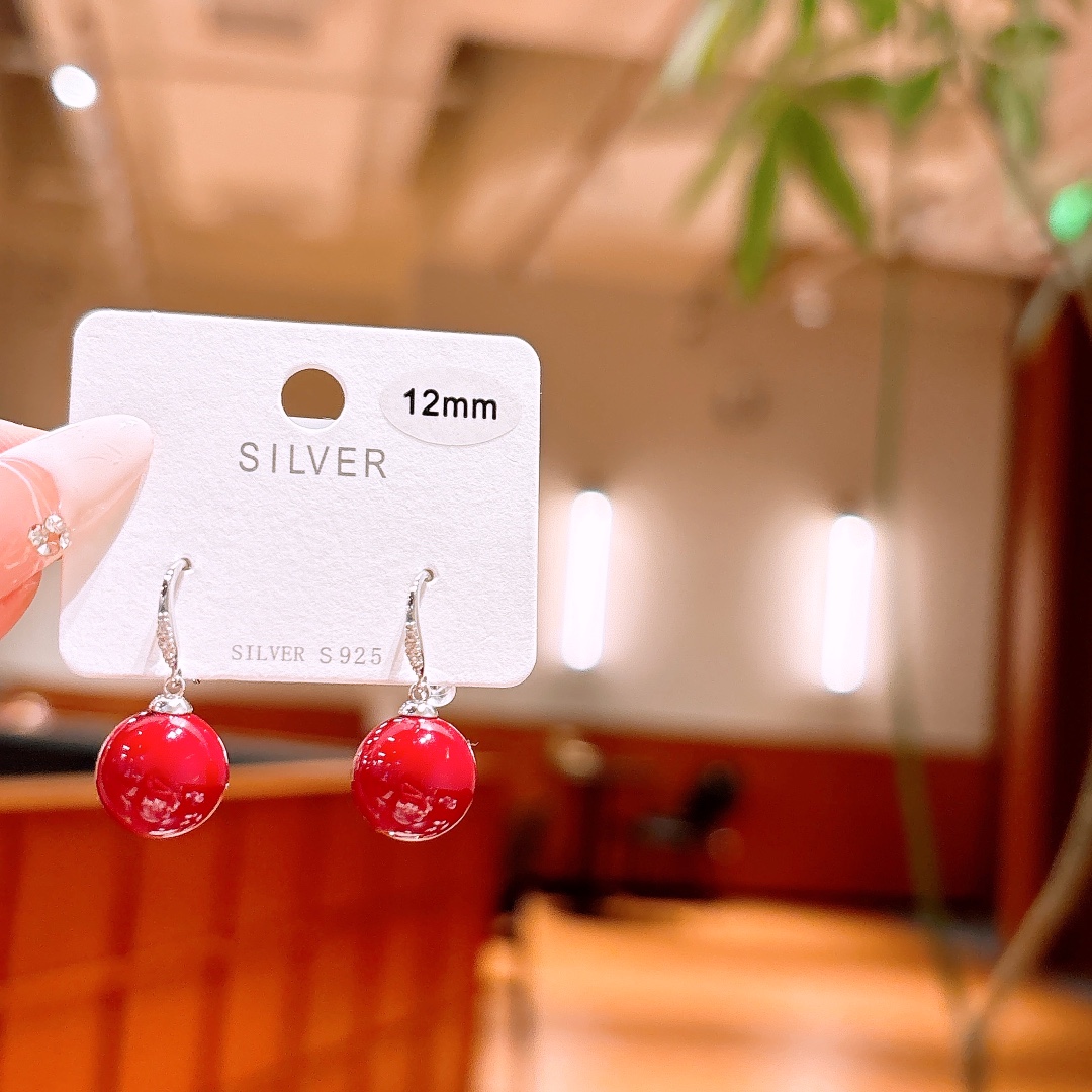 High Polish Silver Drop & Thread Earrings French Wedding Registration