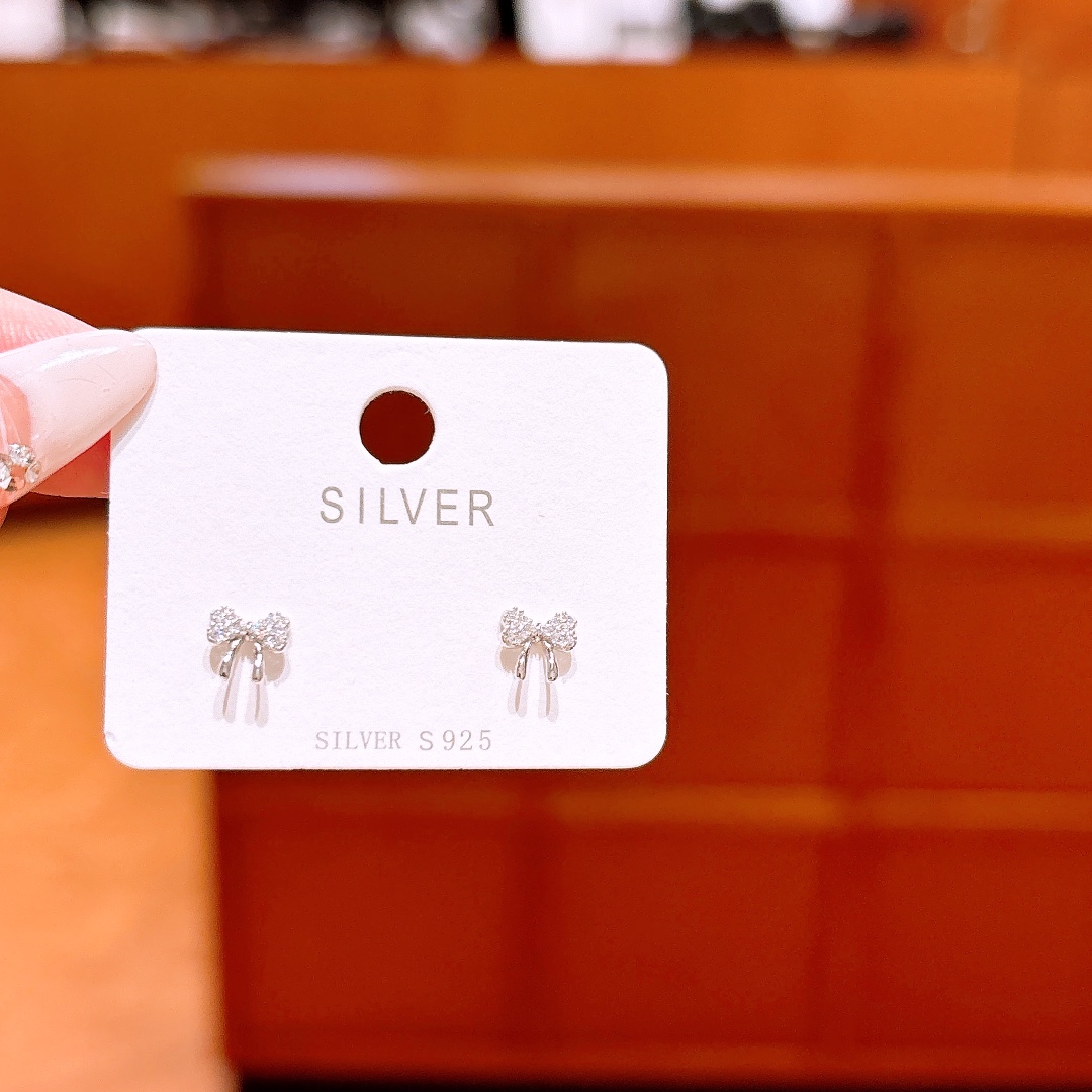 High Polish Silver Earrings Gentle Engagement Gold