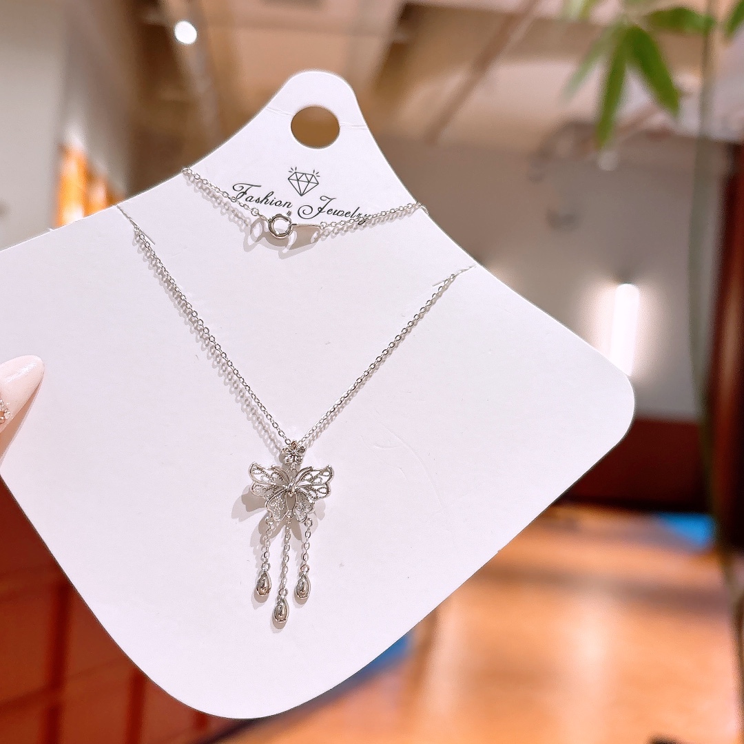 Low Allergy Silver Necklace Girly Gift for Her Gold