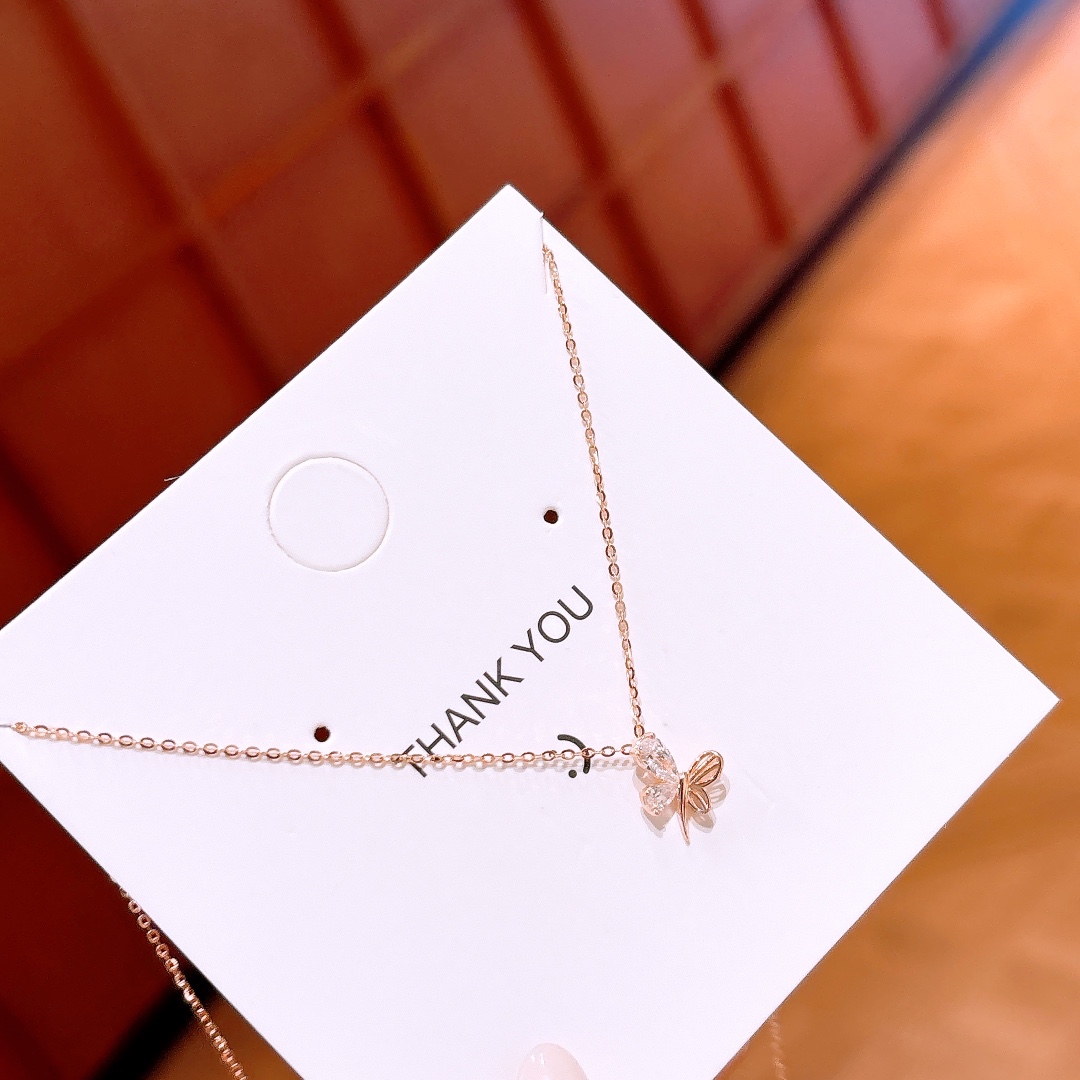 S925 Sterling Silver Necklace French Housewarming Gold