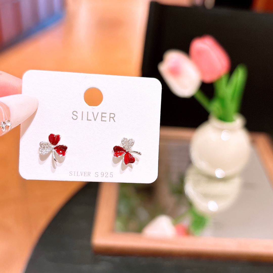 Fine Silver Earrings Intellectual Office Gold