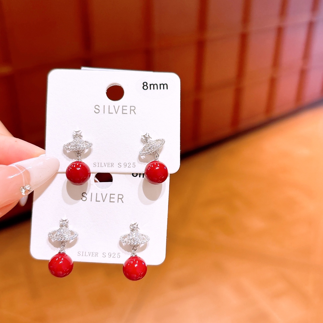 High Polish Silver Earrings Premium Christmas Gold