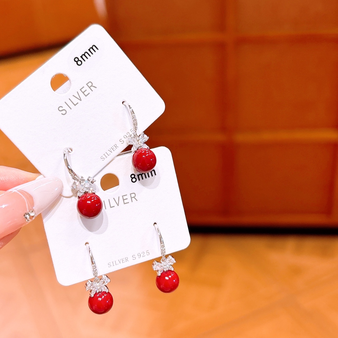 S925 Sterling Silver Drop & Thread Earrings Precision Bestie Gift