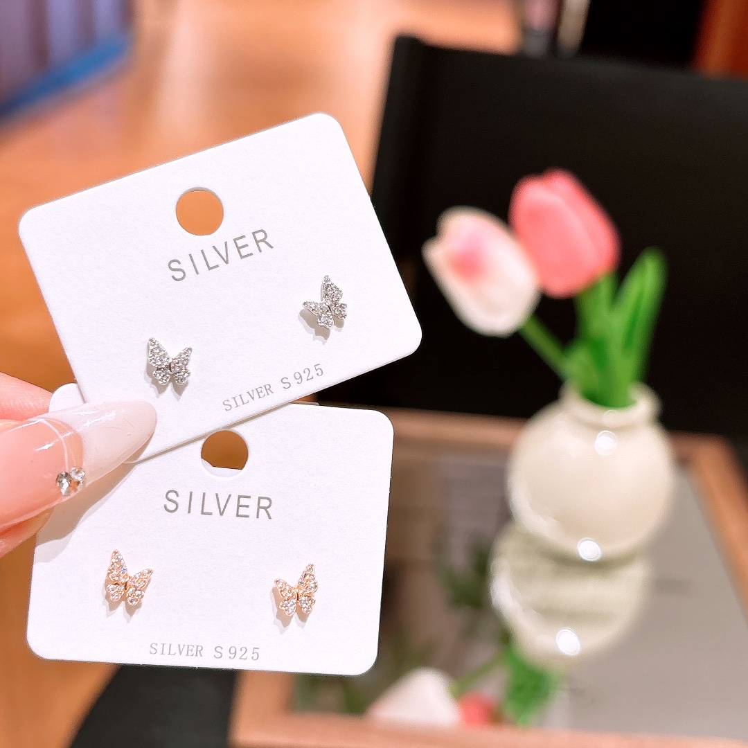 Nickel Free Silver Earrings Ins Style Travel Gold