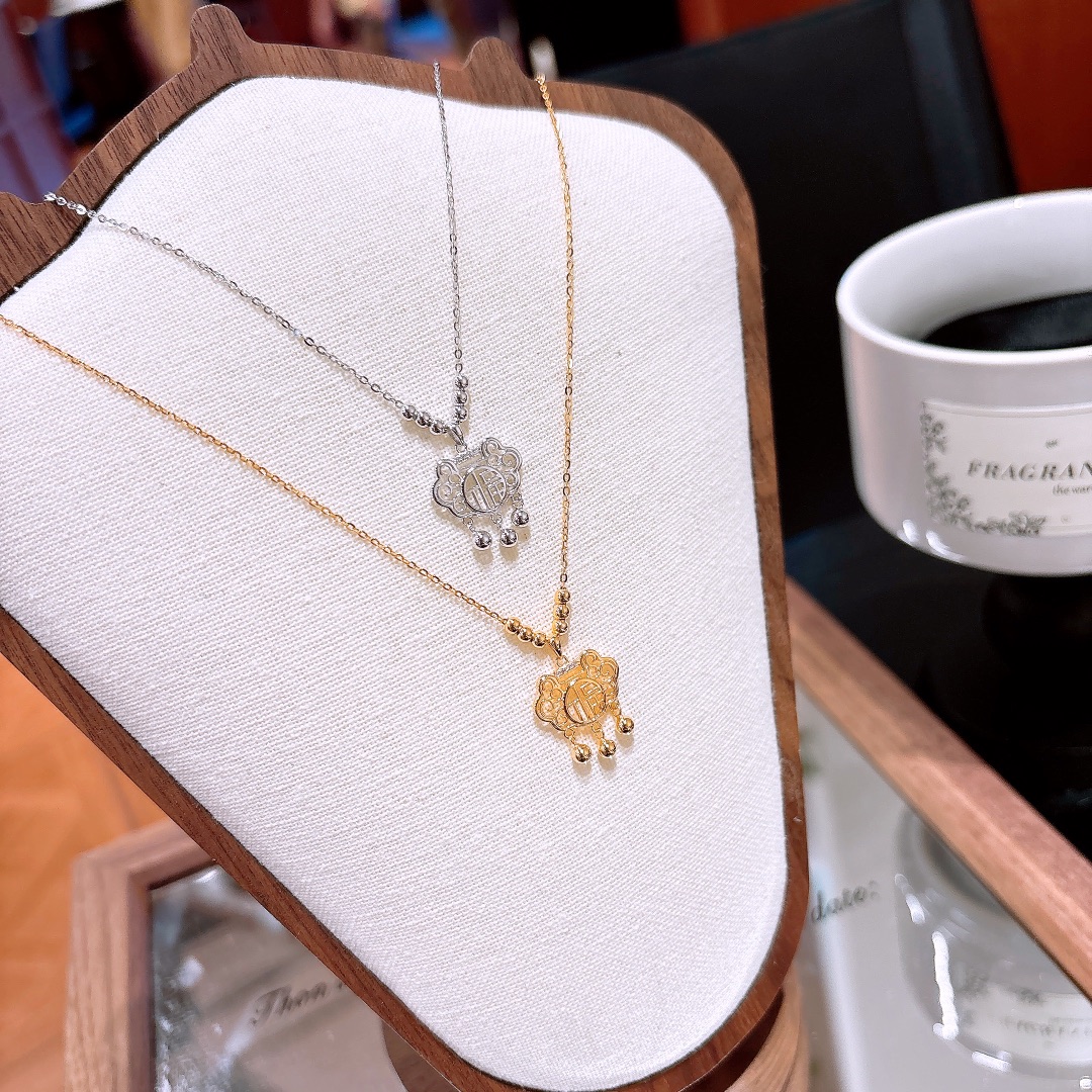 Nickel Free Silver Necklace Ins Style Engagement Gold