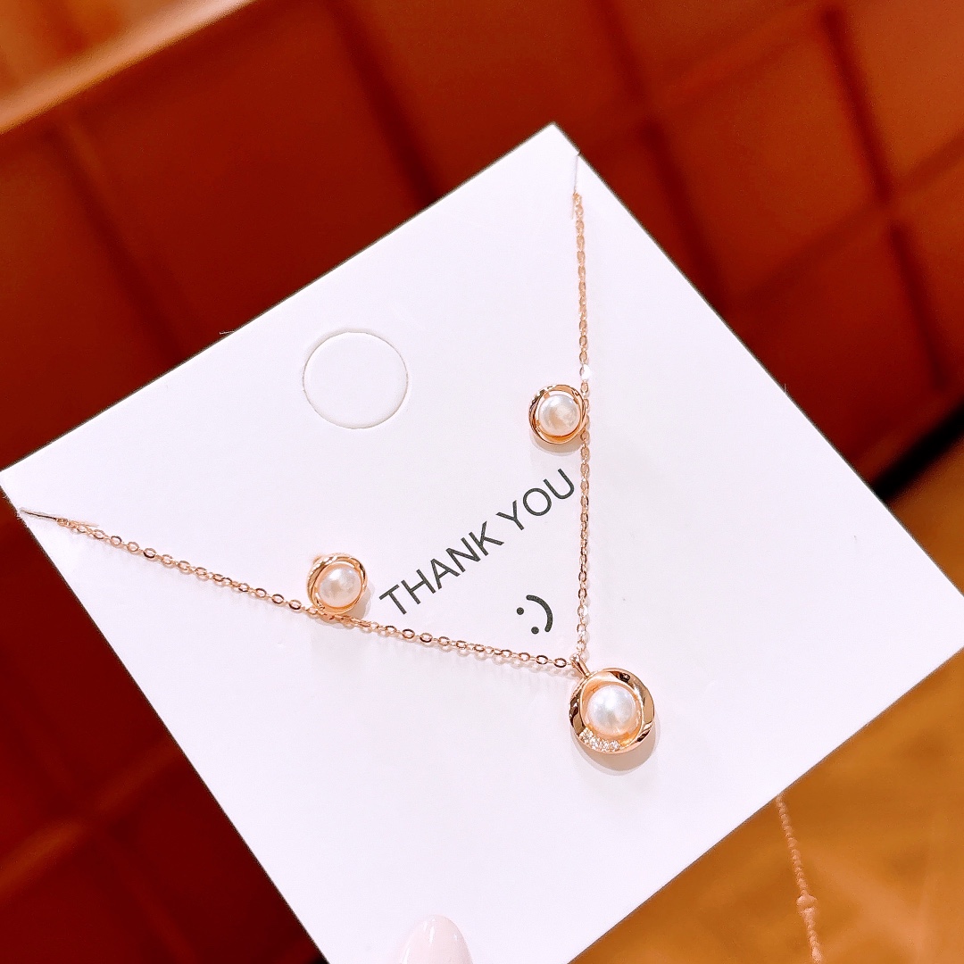 925 Silver Earrings & Necklace Set Chic Date Night Silver