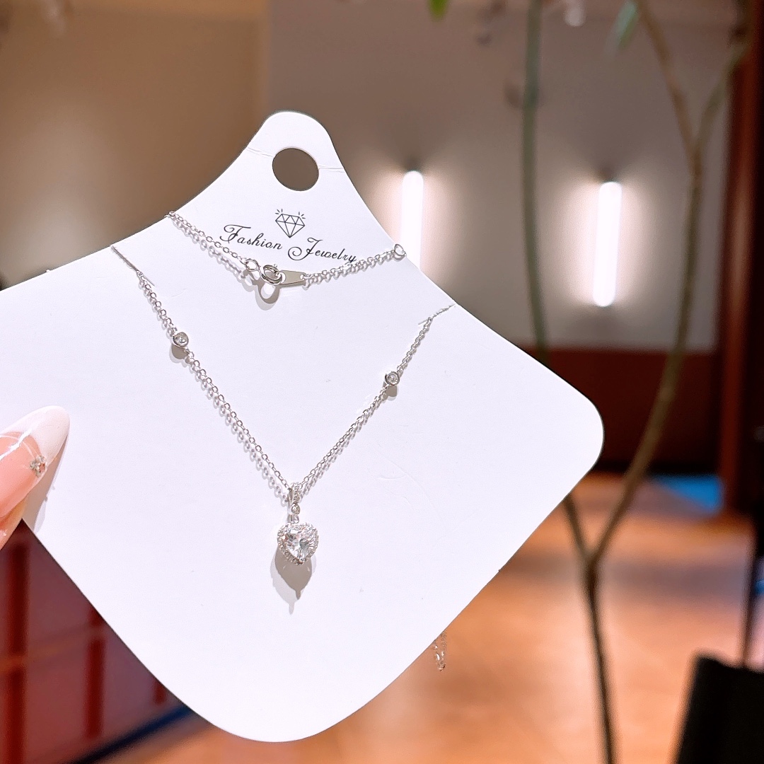 Low Allergy Silver Earrings & Necklace Set Girly Anniversary Gold