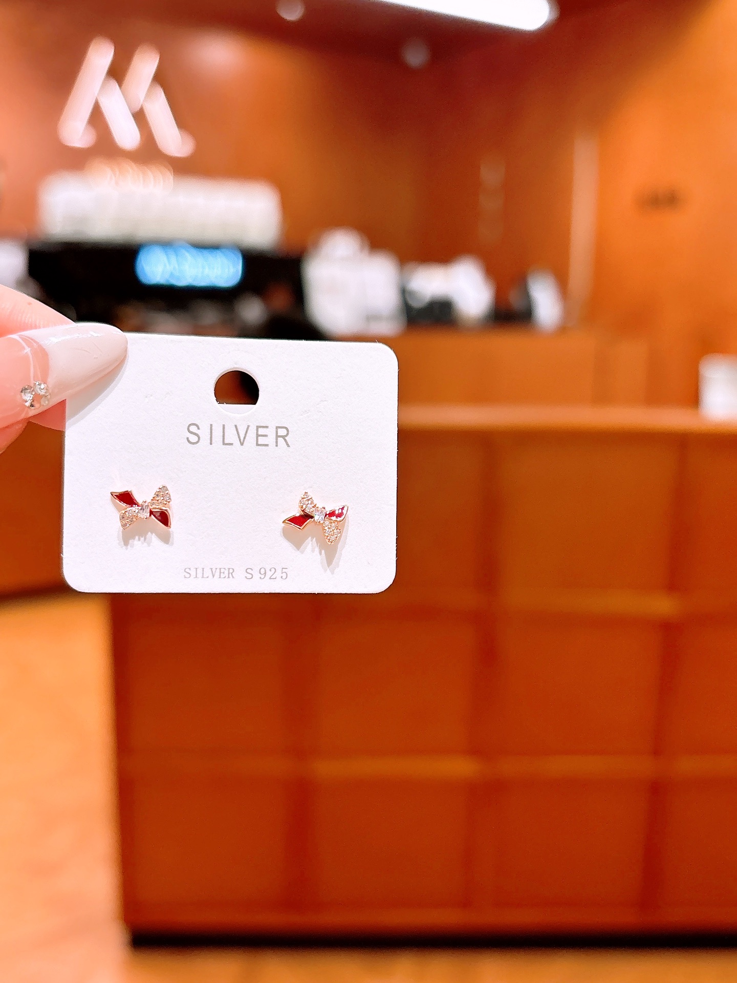 High Polish Silver Earrings Korean Style Confession Gold