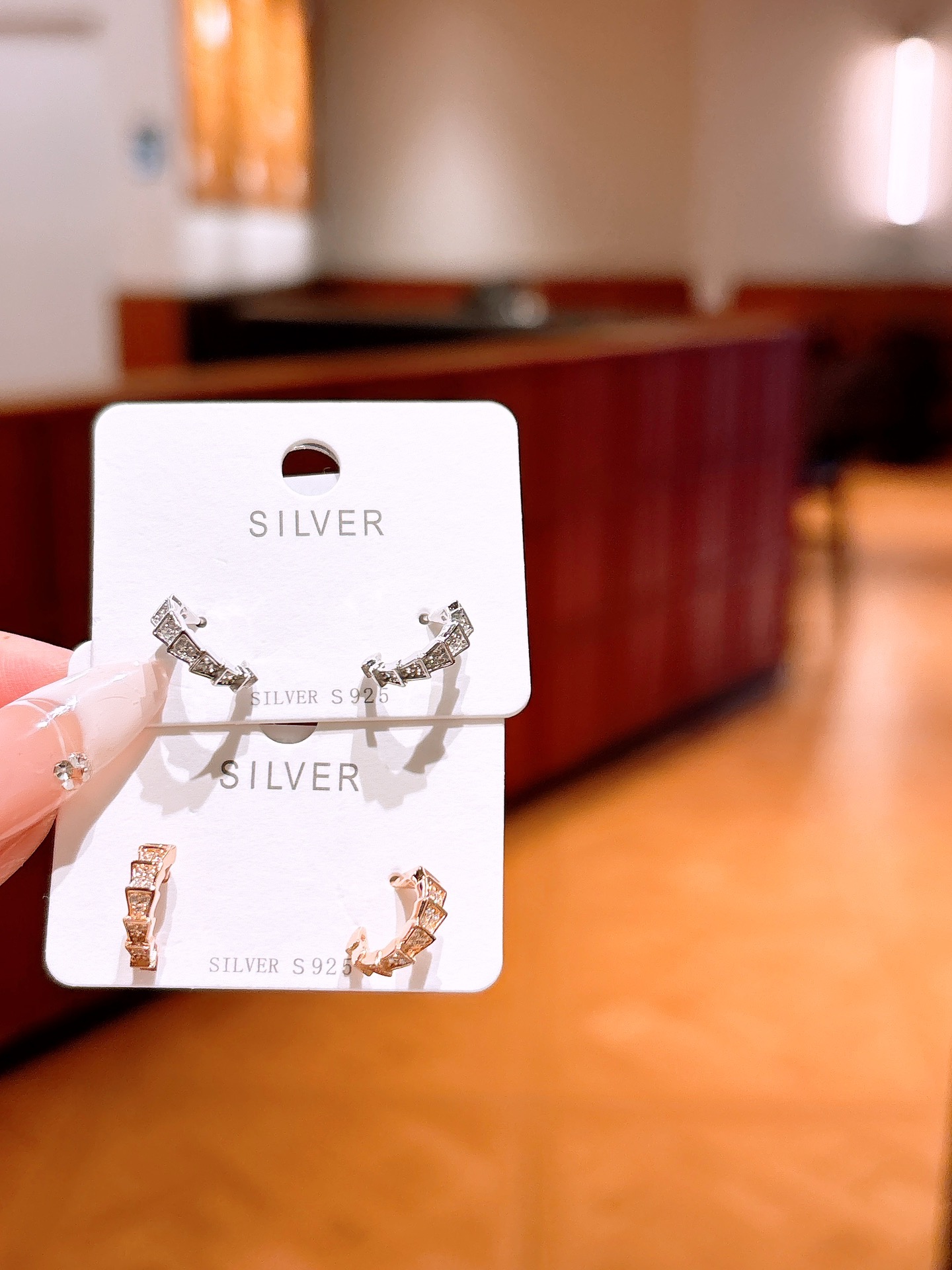 925 Silver Earrings Light Luxury Self-love Silver