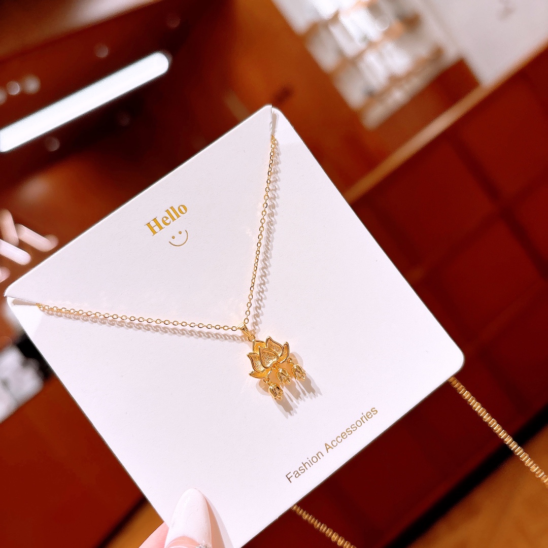 Low Allergy Silver Necklace Sweet Workplace Gold