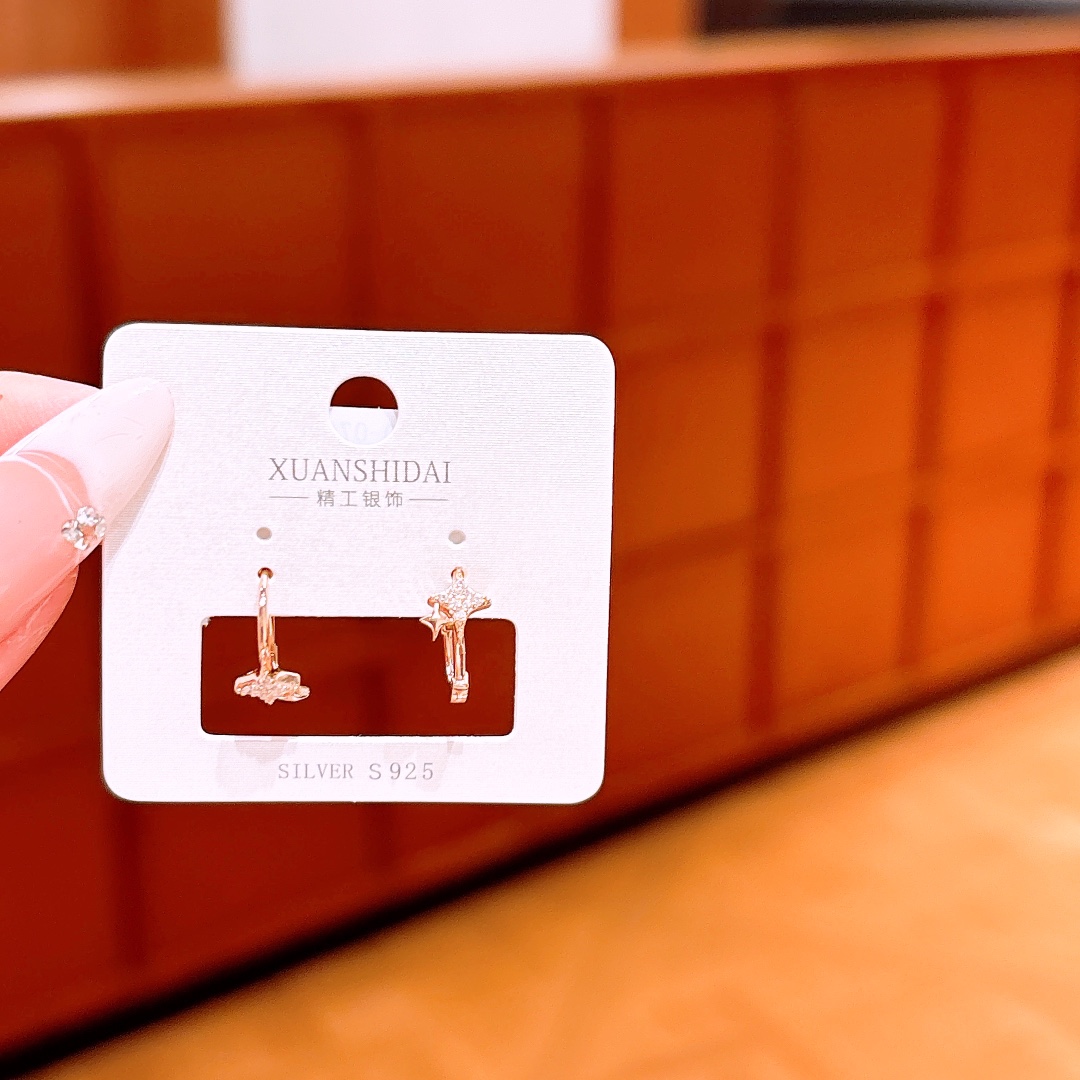 Low Allergy Silver Ear Cuffs Girly Travel Silver