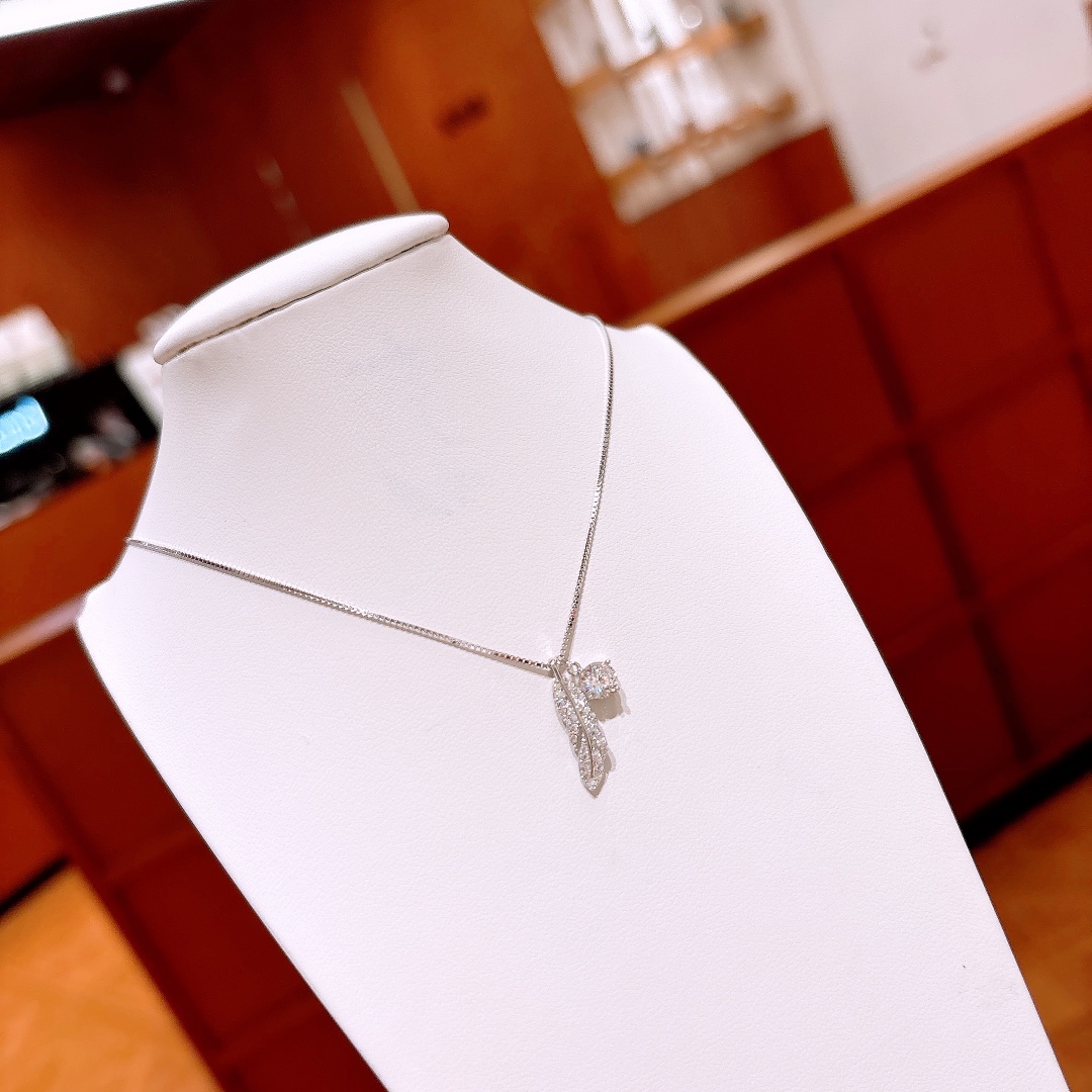 Nickelfreies Silber Moissanit Kette Ätherisch Valentinstag Gold