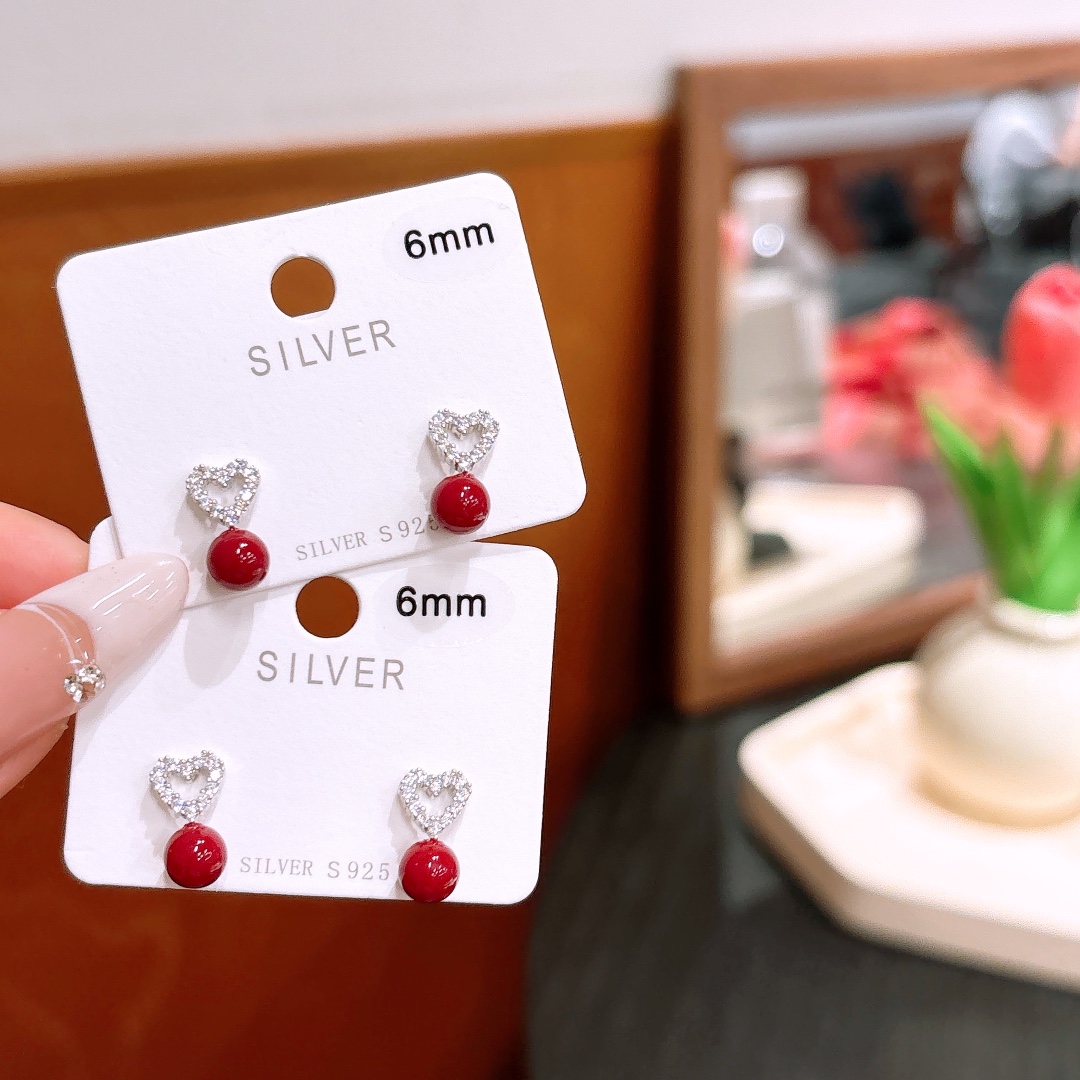 ガーリーS925スターリングシルバーイヤリングシルバー 旅行