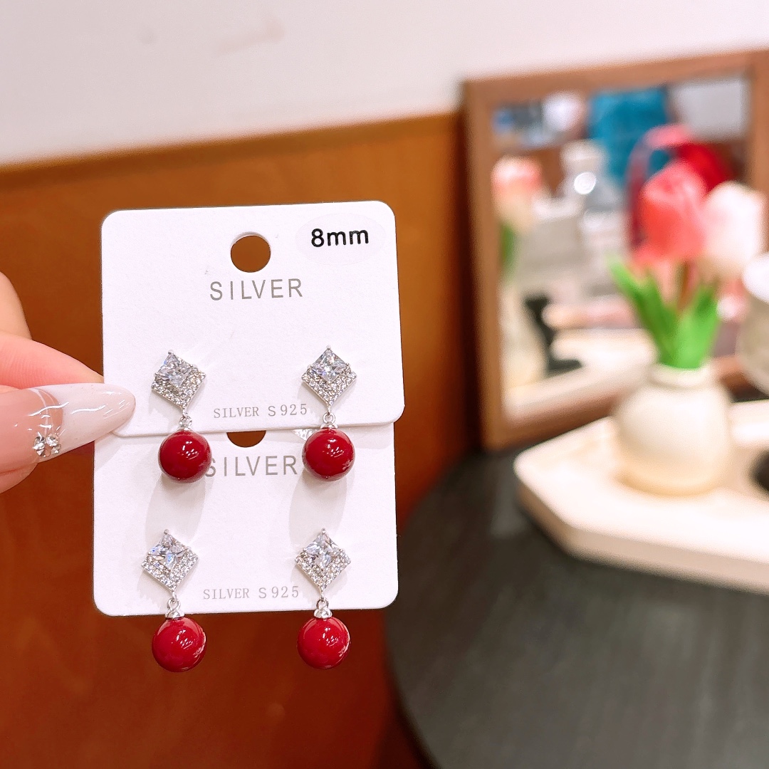 High Polish Silver Earrings Dainty Valentine's Day Silver