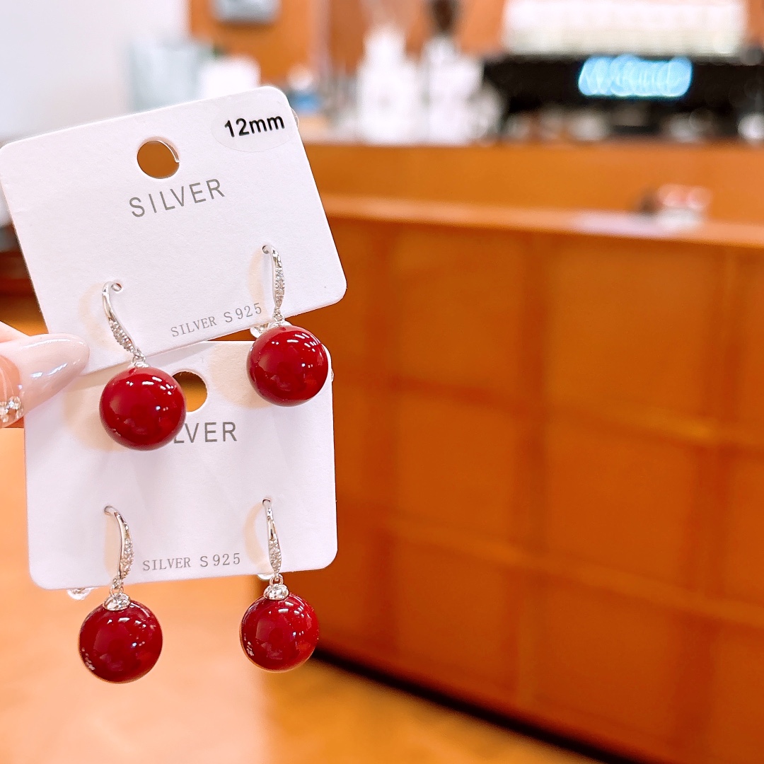 S925 Sterling Silver Drop & Thread Earrings Chic Birthday Gold