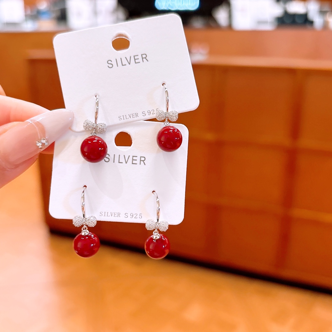 Low Allergy Silver Drop & Thread Earrings Artistic Wedding Favor Gold