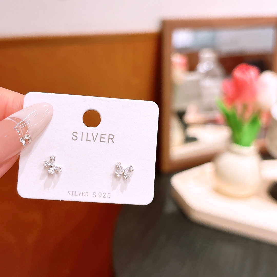 S925 Sterling Silver Earrings Premium Proposal Gold