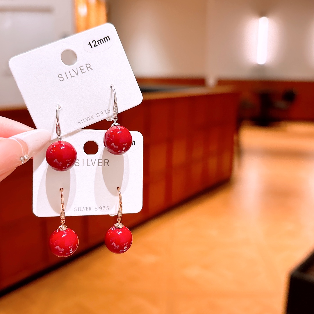 ラグジュアリーファインシルバードロップ＆スレッドイヤリングゴールド 新築祝い