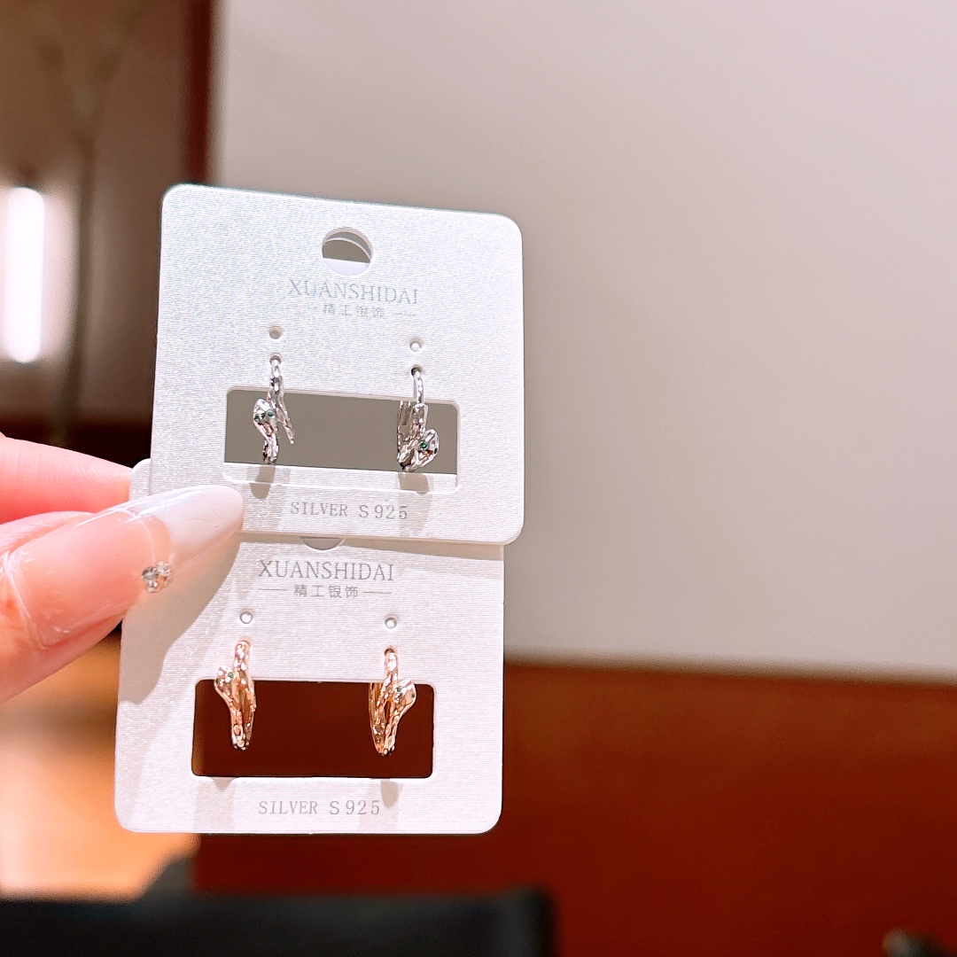 Fine Silver Ear Cuffs Artistic Party Silver