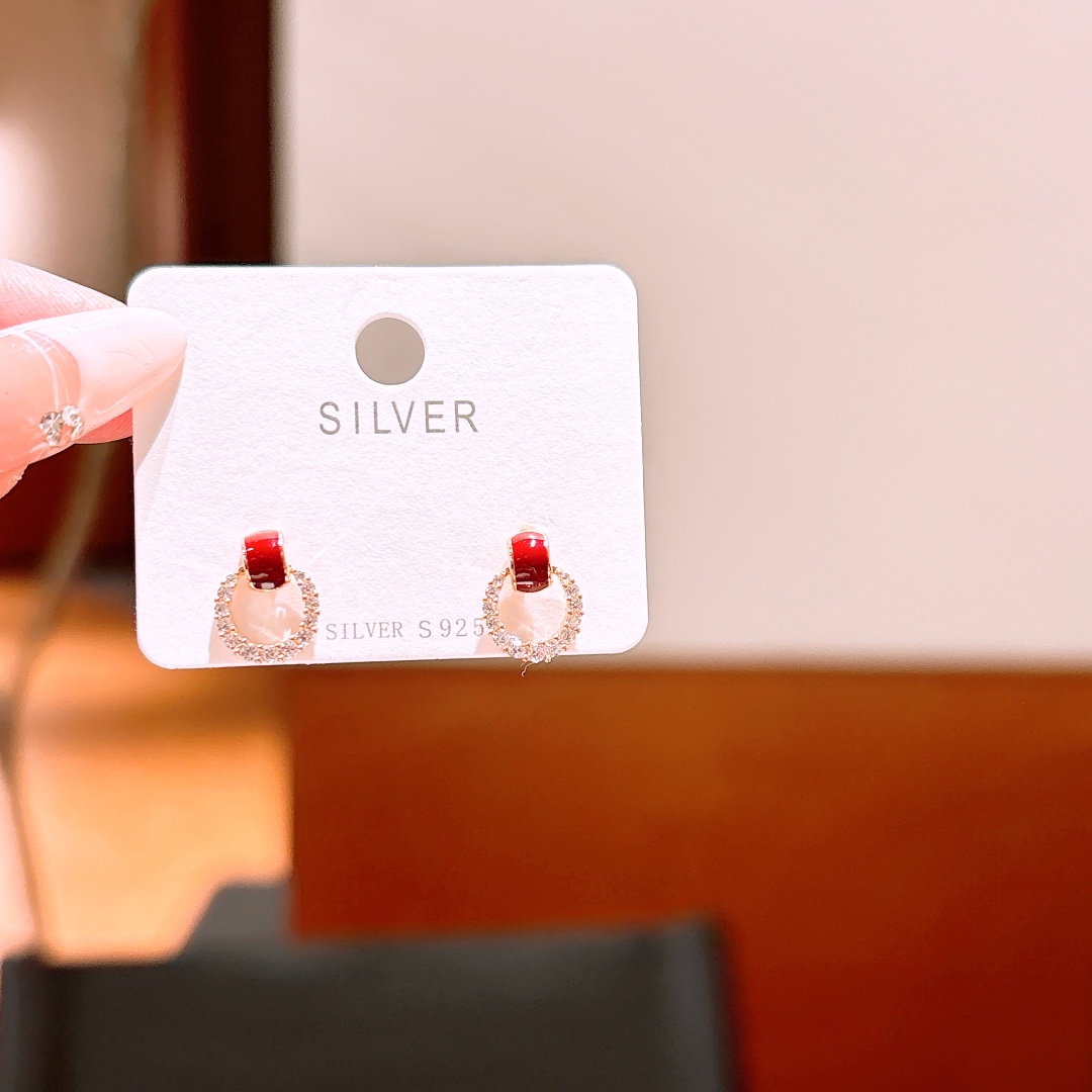 High Polish Silver Earrings Cute Mother's Day Silver