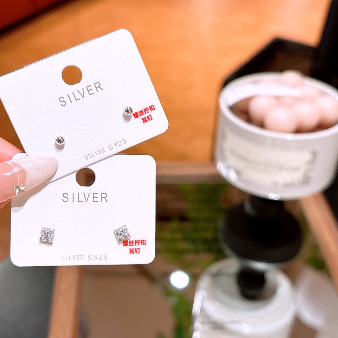 925 Silver Screw-back Studs Ultra Minimal Self-love Silver