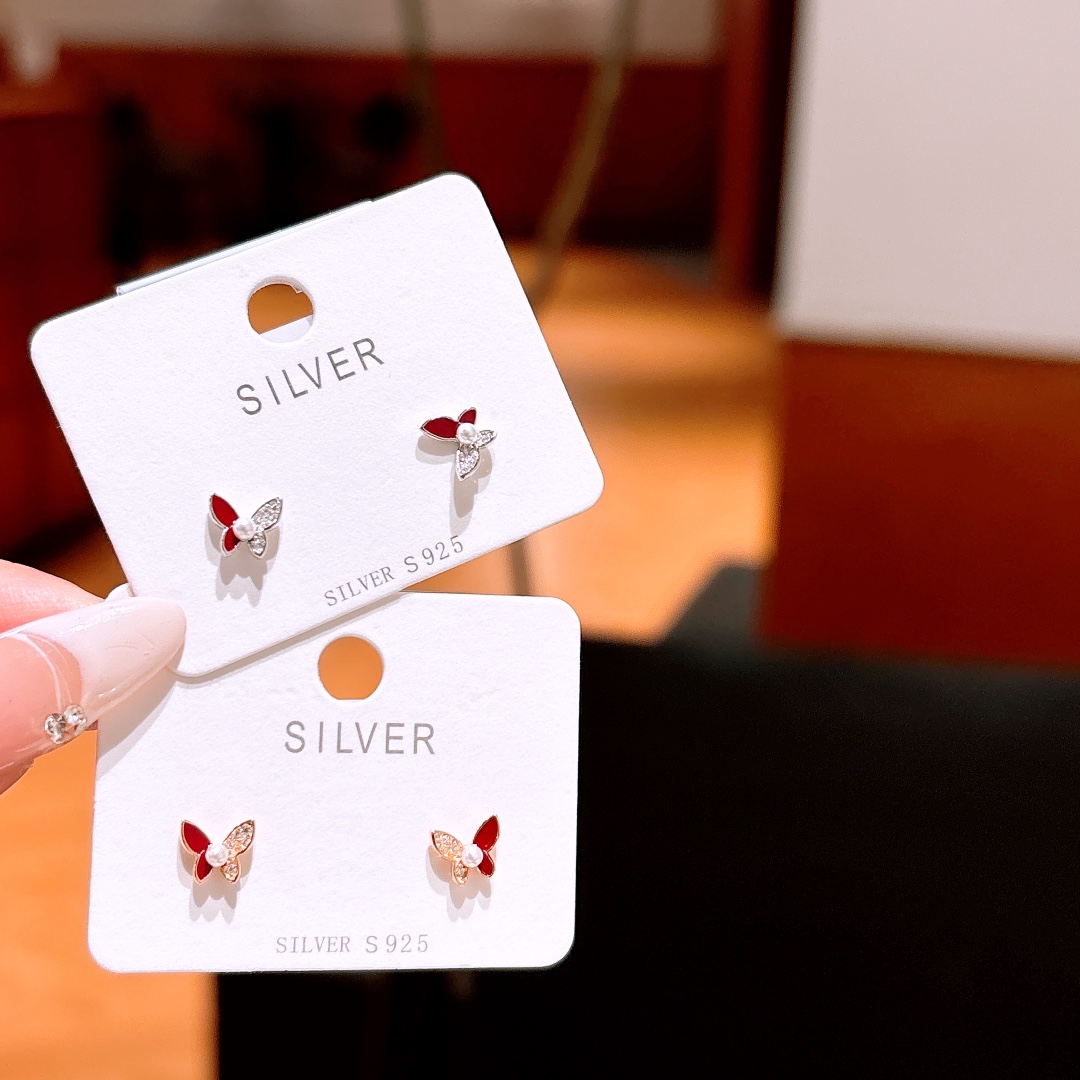 Hochglanzpoliertes Silber Ohrringe Ätherisch Lehrertag Gold