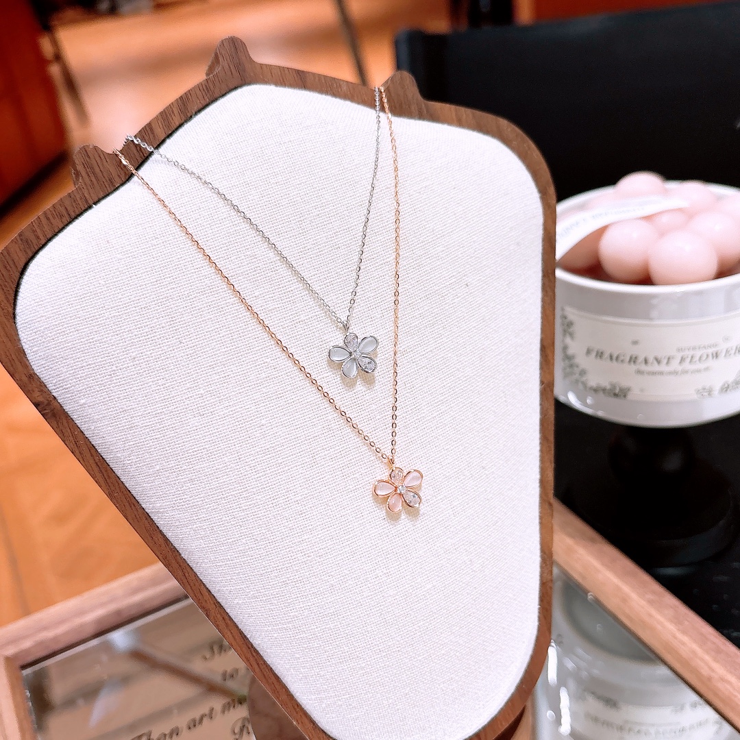 Solid Silver Earrings & Necklace Set Delicate Date Night Gold