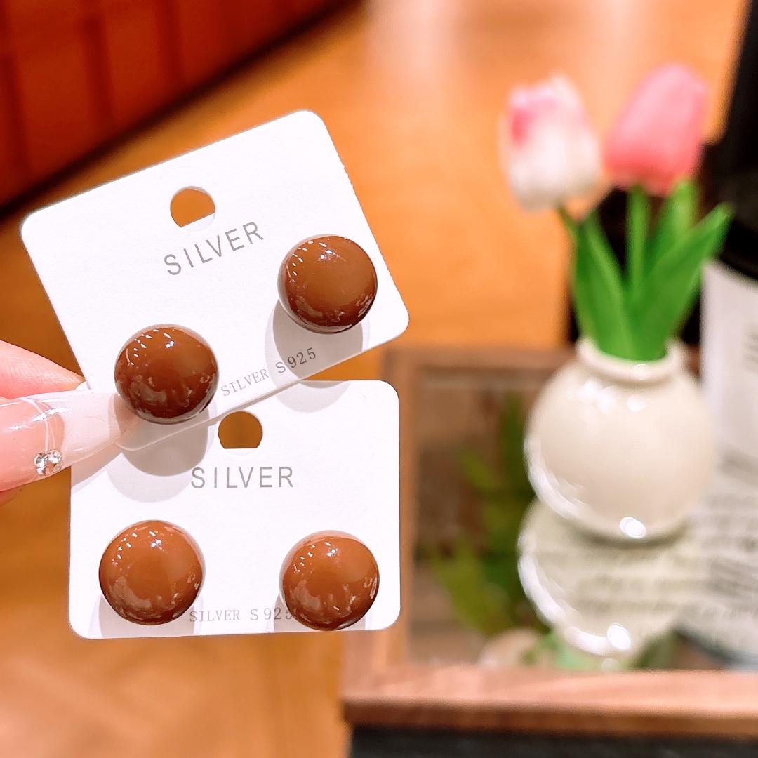 S925 Sterling Silver Earrings Korean Style Housewarming Silver