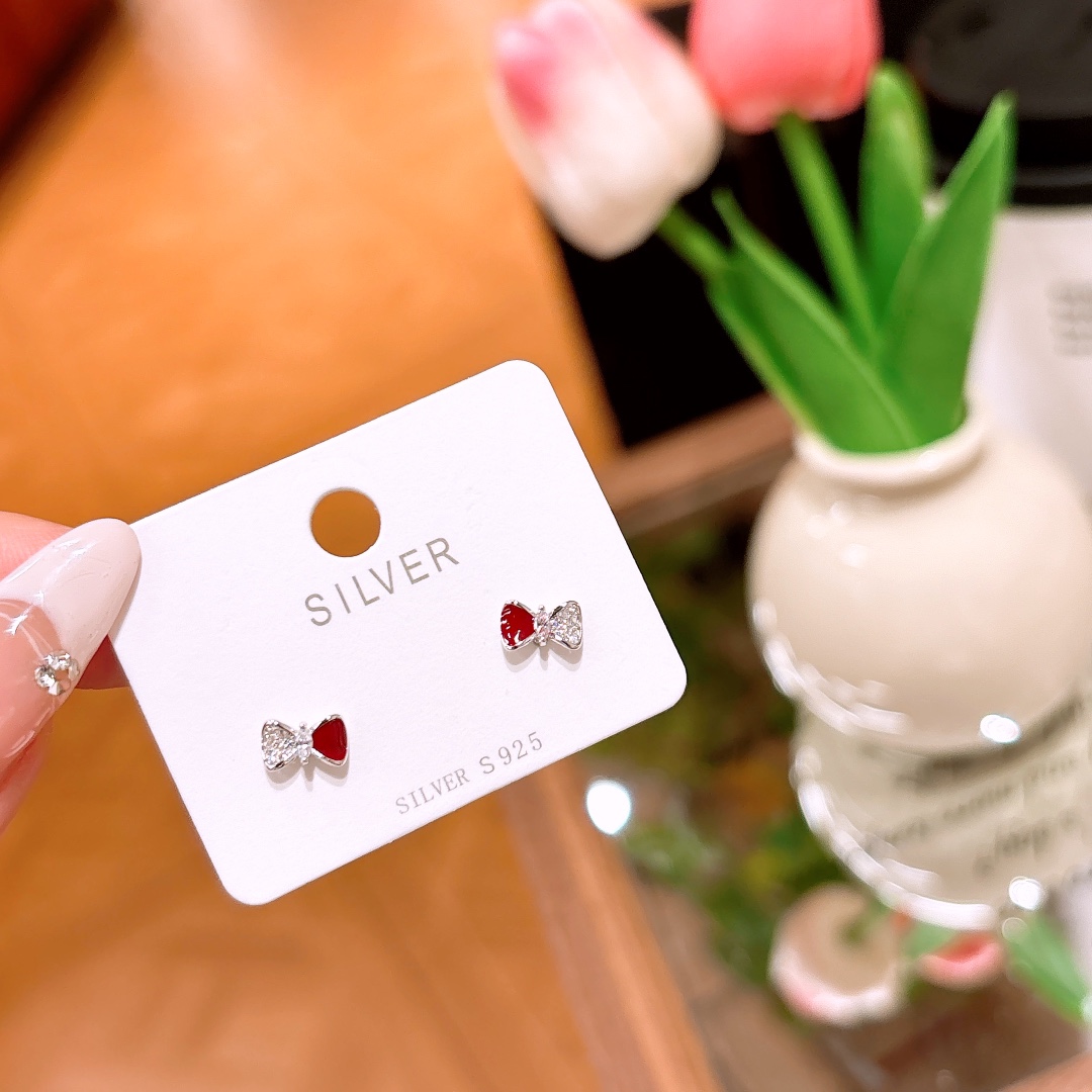 S925 Sterling Silver Earrings Sweet & Cool Housewarming Silver