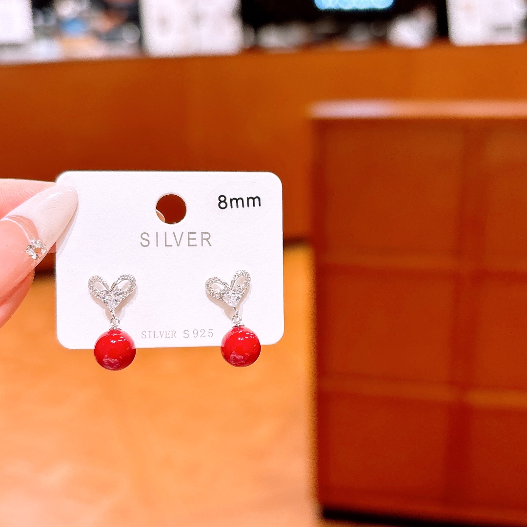 925 Silver Earrings Chic Party Gold