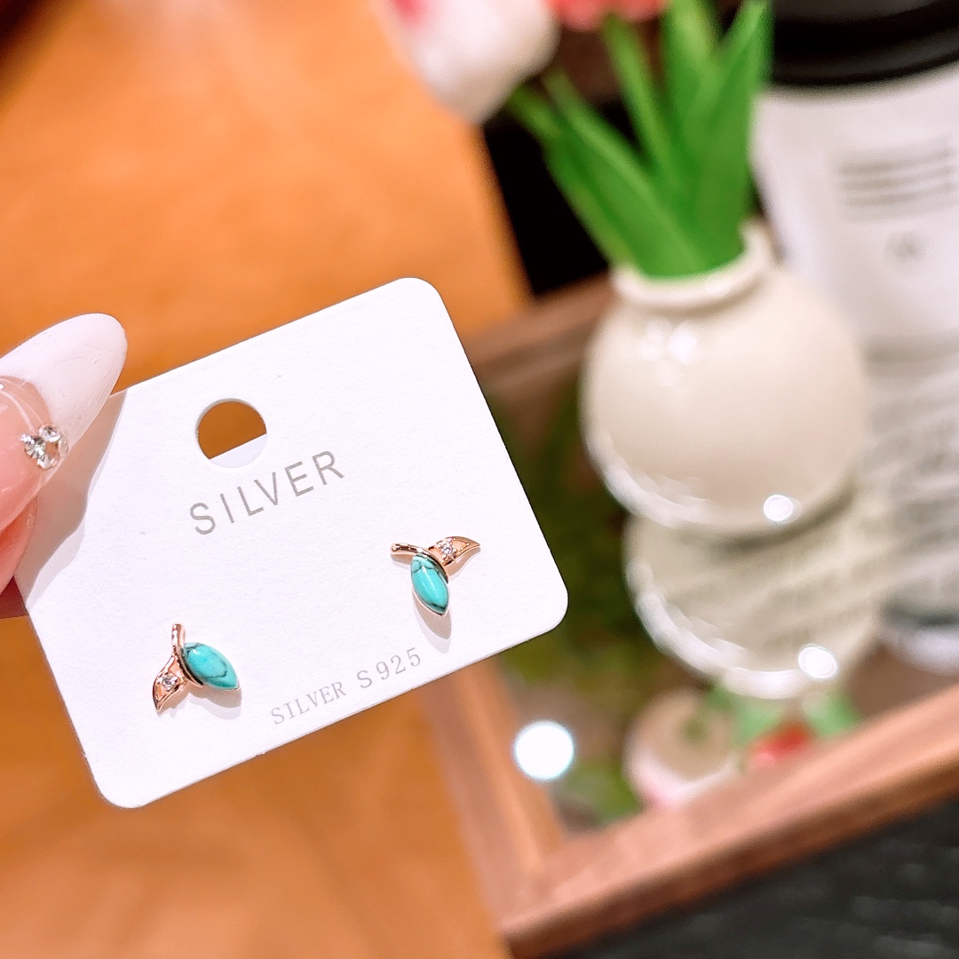 S925 Sterlingsilber Ohrringe Mode Reise Gold